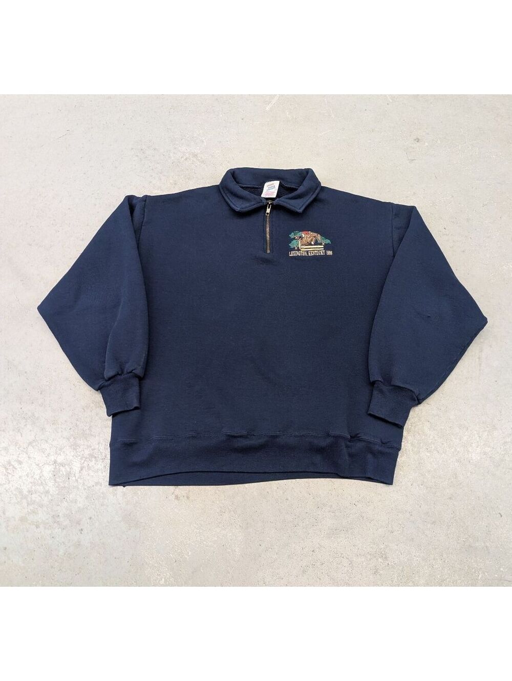 Vintage 90s Lexington Kentucky Derby Collared Sweater